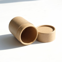 Logos personnalisables Emballage en papier kraft épais Boîte cadeau pour café, thé, bonbons Boîtes de papier kraft cylindriques
