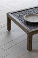 Mobilier salon japonais table basse en bois d'orme naturel recyclé table basse élégante table à thé simple