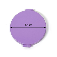 Miroir de maquillage pliable personnalisé OEM, miroir compact double face en plastique, miroir de poche