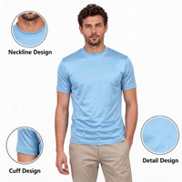 Expédition rapide, t-shirt décontracté pour homme en coton mercerisé de haute qualité, tricoté, 200 grammes, coupe classique, col rond, manches courtes, livraison rapide