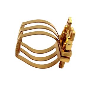 Legatura in Metallo per Sassofono Contralto/Tenore Stile Brilhart Placcata Oro con Doppia Vite e Tappo in Plastica per Uso Professionale Eastern Music - Product Image 4
