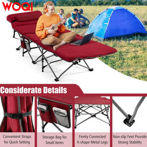 Lit de voyage pour bébé WOQI, cadre en acier moderne, design pliable rétractable, matelas confortable et sac de transport - Product Image 5