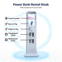 Station de location de bornes de recharge NFC avec écran tactile et étanche, distributeur de batteries partagées