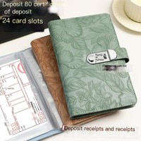Carnet de notes en cuir A6 imprimé personnalisé Magnétique Journaux à feuilles mobiles Planificateur Journal quotidien Serrure à combinaison Cahier d'exercices Budget