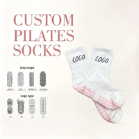 Chaussettes de yoga et de pilates personnalisées POPSOX pour femmes, en tricot antidérapant, avec tissu respirant à séchage rapide et logo personnalisé
