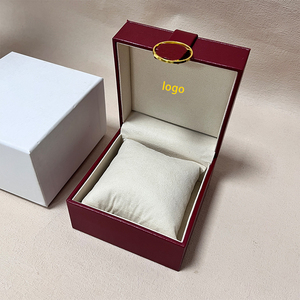 Boîte à bijoux rouge de luxe pour femmes, directement de l'usine, emballage cadeau de luxe, coffret complet avec accessoires pour pendentif, bracelet et jonc. - Product Image 3