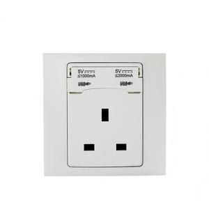 Modern White 1-Gang Wall Outlet 1 AC <b>Socket</b> 240V 10A IP20 Built-in Switch 2 <b>USB</b> 2 <b>USB</b>-C Ports Touch Control Wi-Fi Enabled - Product Image 5