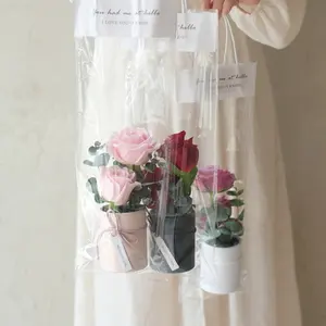 Mini Flower Wrapping Round Paper Flower Box Packing Case Hug Bucket Wedding Party Decort Vase Gift Box