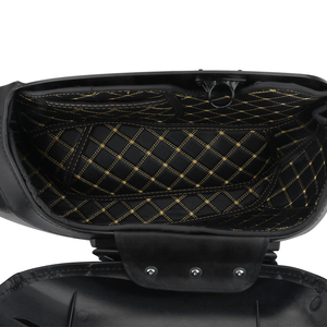 Alforja de motocicleta Universal, revestimiento de alfombra de inserción, negra, para Victory, Honda, Suzuki, Kawasaki, <span class=keywords><strong>Yamaha</strong></span> - Product Image 6