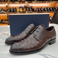 Chaussures Derby en cuir véritable de haute qualité pour hommes, chaussures en cuir pour occasions formelles, chaussures pour hommes faites à la main