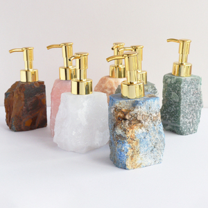 Sang trọng trang trí tinh thể tự nhiên chai Rose Quartz <span class=keywords><strong>Soap</strong></span> dispenser - Product Image 4