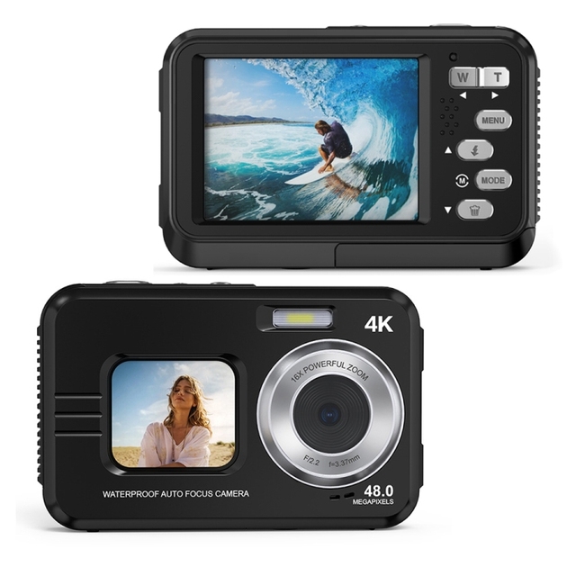 WDC901 3.5m Waterproof 48MP HD Dual Screen Outdoor Sports Digital Camera