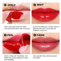 Rouge à lèvres déchirant Peeling Off Magic Matte Sexy Red Long-lasting Permanent Wow Peel Off Lip Glaze Liquid Lip Gloss