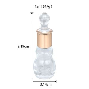Botella de Vidrio Transparente con Gotero para Aceite Esencial <span class=keywords><strong>Ajmal</strong></span> Dubai de 12 ml, Forma de Calabaza, Portátil para Viajes, Recargable, con Tapa de Diseño Único - Product Image 5