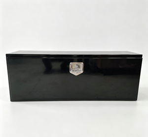 Caja de herramientas de acero negro de alto brillo con tapa bloqueable y caja de almacenamiento a prueba de golpes para camionetas y tractores - Product Image 3