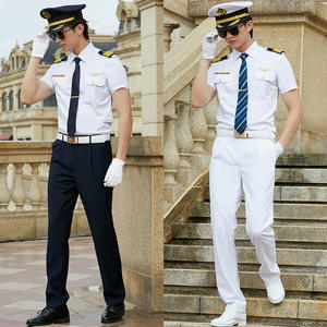 Uniforme de <span class=keywords><strong>marin</strong></span> d'été Chemise à manches longues Vêtements de travail pour hommes Belle épaulette Capitaine - Product Image 3