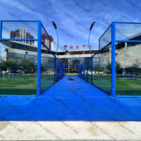 NJPW Terrain de paddle panoramique en verre de qualité supérieure Fabricants de terrain de paddle-tennis à vendre