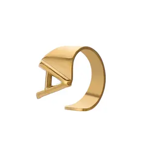 טבעות ראשוניות שמנמנות במילוי זהב כסף ראשי תיבות אות A-Z טבעות מתכווננות אות זהב אלפבית מונוגרמה טבעת פתוחה מותאמת אישית