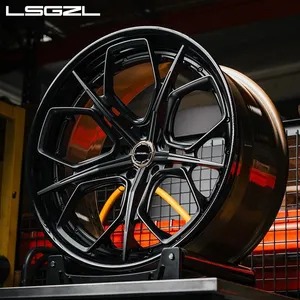 LSGZL roda forjada personalizada de 2 peças para carros de passageiros, roda de carro 5x130 5x114.3 5x120 de 20 22 24 26 polegadas