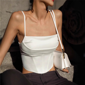 Camisole bustier sexy en <span class=keywords><strong>satin</strong></span> à baleines, <span class=keywords><strong>dos</strong></span> <span class=keywords><strong>nu</strong></span>, taille cintrée, style doux et séduisant, pour femme, collection automne Bdbh Bdbh Bd - Product Image 6