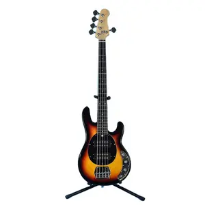 ZLG Sunburst Color Electric Bass 5 string with bright finish fast shipping for beginner