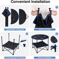 Table de camping pliable légère et portable WOQI à prix de gros pour pique-nique et plage