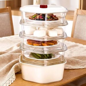 Food <b>Storage</b> <b>Container</b> Set <b>Stackable</b> Rectangle With Clip On Lid For Kitchen Use - Product Image 3
