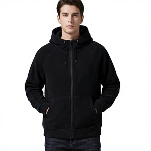 Sweat-shirt à capuche zippé pour homme, personnalisé avec logo, en molleton de coton, coupe décontractée, style streetwear, idéal pour l'automne, à prix abordable - Product Image 4