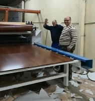 Machine de plastification de films pour carton, MDF, mélamine, papier, feuille de PU – Presse à rouleaux pour le travail du bois
