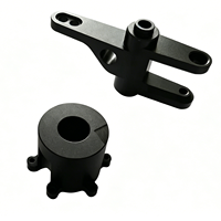 Support de liaison en aluminium anodisé noir usiné sur mesure par CNC pour équipement d'automatisation