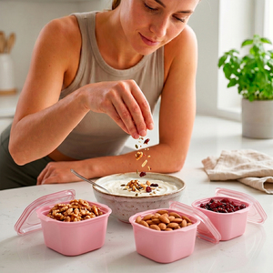 Ele-Gate Plastic Food <b>Containers</b> 280ml PP5 Microwave Safe for <b>Storage</b> - Product Image 1