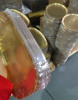 Assiettes et bols en papier ronds écologiques jetables pour hôtels et réceptions de mariage