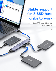 Hub USB <span class=keywords><strong>3</strong></span>.0 8-in-1 con Porte USB 2.0/<span class=keywords><strong>3</strong></span>.0, Lettore SD/TF, Audio <span class=keywords><strong>3</strong></span>.5mm, Splitter in Lega <span class=keywords><strong>di</strong></span> Alluminio per Laptop con Docking Station Type-C - Product Image 4