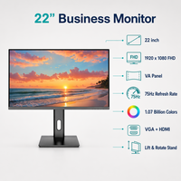 Moniteur de jeu LED 24 pouces IPS sans bordure, 16:9, 1K HDR, taux de rafraîchissement élevé, temps de réponse de 5 ms, écran de bureau professionnel, directement de l'usine
