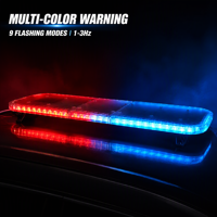 SENKEN TBD685124B Barre lumineuse LED à profil ultra-plat, clignotante, multicolores, pour véhicules d'intervention d'urgence et de pompiers