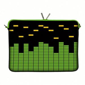 Funda de Neopreno Personalizada para Portátil, Diseño Impermeable en Verde, Negro y Amarillo, con Cualquier Imagen o Texto, Ideal para Regalo - Product Image 1