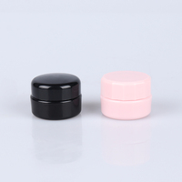 Pots ronds de voyage pour crème à masque, tenue de voyage en acrylique, 3g, en blanc et noir, cosmétiques, avec couvercle