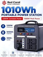 Centrale Électrique Portable OEM 1200W 1500W 1010Wh, Générateur Solaire 220V pour Maison, Camping, Voyage et Urgences