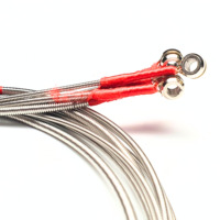SAMHYUN 4EB45100 4-String Bass Guitar Strings 45-100 Gauge Steel Wound Hex Core Red Silk Ends OEM Good Handfeeling