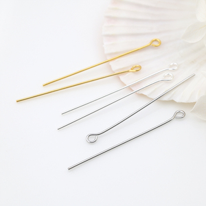 Đơn giản đồ trang sức bằng đồng thau phát hiện mạ Vàng Pin Conector 20mm 30mm <span class=keywords><strong>40mm</strong></span> 50mm mở vòng đầu pin dây chân mắt đồ trang sức làm - Product Image 5