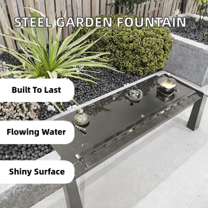 Fuente de Jardín Rectangular con Boquilla de Acero Inoxidable, Decoración de Cascada para Exteriores, Resistente a la Intemperie, para Hogar y Jardín - Product Image 2