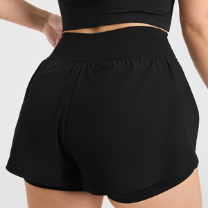 2025 Logo personnalisé femmes <span class=keywords><strong>Tennis</strong></span> jupe été doux sport actif Shorts poche zippée extensible léger uni blanc taille avant - Product Image 5