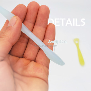 Baby's Oral Clean Soft Plastic &amp; Silicone <strong>Rubber</strong> Double-Sided Anti-Slip <strong>Tongue</strong> Scraper Individual Polybag Package - Product Image 2