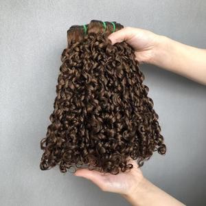 Nhanh chóng vận chuyển đôi rút ra màu nâu PIXIE Curl nguyên cambodian tóc Trinh Nữ Nhà cung cấp phần mở rộng tóc tóc con người - Product Image 1