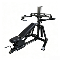 Équipement de fitness multifonctionnel 4-en-1 : Banc de musculation réglable, Planche de levage de poids, Machine à force convergente à levier