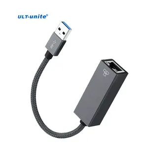 ULT-unit nouveauté Adaptateur USB vers RJ45 Convertisseur USB 3.0 vers Gigabit Ethernet Connecteur réseau USB vers RJ45