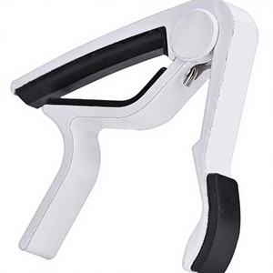 Capo de guitarra portátil con afinador para guitarras eléctricas/acústicas de 6 cuerdas, banjo, mandolina, bajo, ukelele (blanco) - Product Image 1