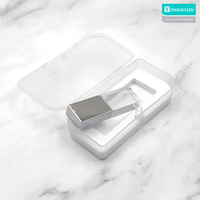 Memoria USB con Logotipo Láser 3D para Regalo de Boda, Unidad Flash USB de Cristal de 8 GB, 16 GB, 32 GB con Caja de Regalo, Disco USB Personalizado