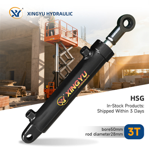 Cilindro Hidráulico de Alta Capacidade de Carga HSG de 3 Toneladas, Diâmetro de 50mm, Ação Dupla, Curso de 50, 100, 200, 300mm em Estoque - Product Image 1