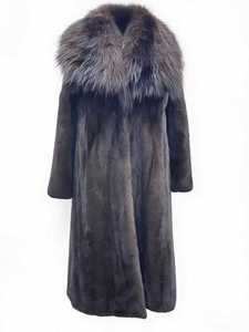 <span class=keywords><strong>Pelliccia</strong></span> di <span class=keywords><strong>visone</strong></span> lunga personalizzata all'ingrosso con collo in <span class=keywords><strong>pelliccia</strong></span> di volpe - Product Image 3